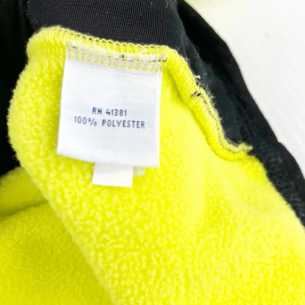 Polo Ralph Lauren Neon Yellow 1/4 Quarter Zip Fleece Sweater Sweatshirt Top